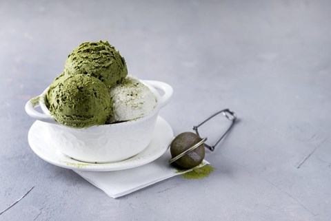 Green Tea Ice Cream with Green Tea Marshmallows