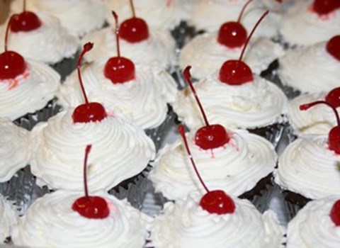 Cherries Jubilee Cupcakes