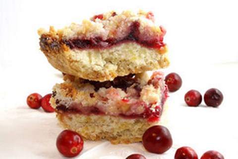 Cranberry and White Chocolate Streusel Bars