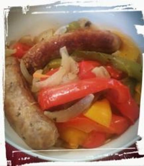 Sausages with Peppers & Onions - 8 Servings