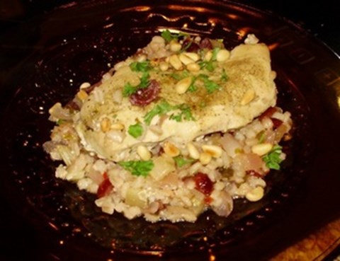 Barley with Cranberries and Pine Nuts