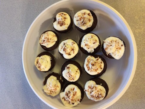 Rachel's Chocolate Coconut Cupcakes with Coconut Buttercream