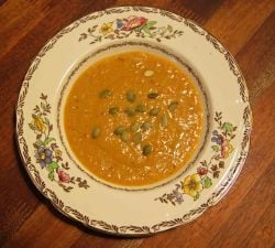 Top the soup with a few toasted pumpkin seeds Submitted by cynthia ryan