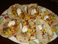Taco's with WOW factor Salsa Submitted by Sue's Zesty Taco's