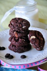 Triple Chocolate Almond Cookies Submitted by AmyInCA