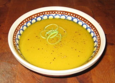 Butternut Squash Soup with Leeks