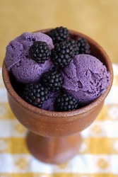black berry frozen yogurt Submitted by by Damaris of kitchencorners.com