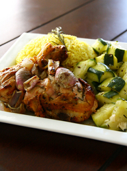 Chicken with Rice & Cucumber Submitted by Vivian M