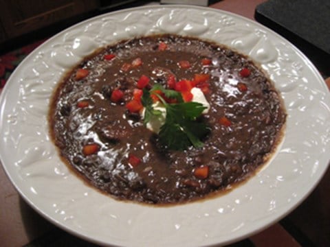Black Bean Soup with Sausage