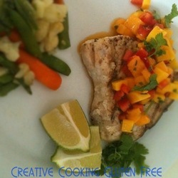 Grilled Swordfish and Mango Salsa Submitted by Sweet and Spicy Chicken 