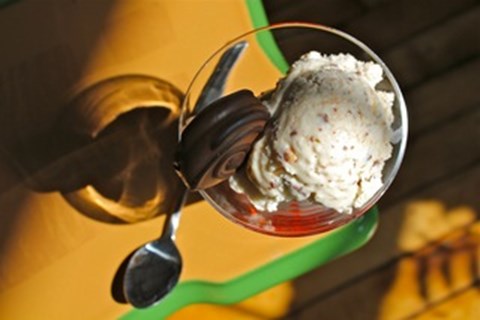 Ricotta Ice Cream with Baileys and Heath Bits