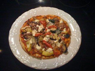 Grilled Vegetable Pizza with Goat Cheese Submitted by April Miller