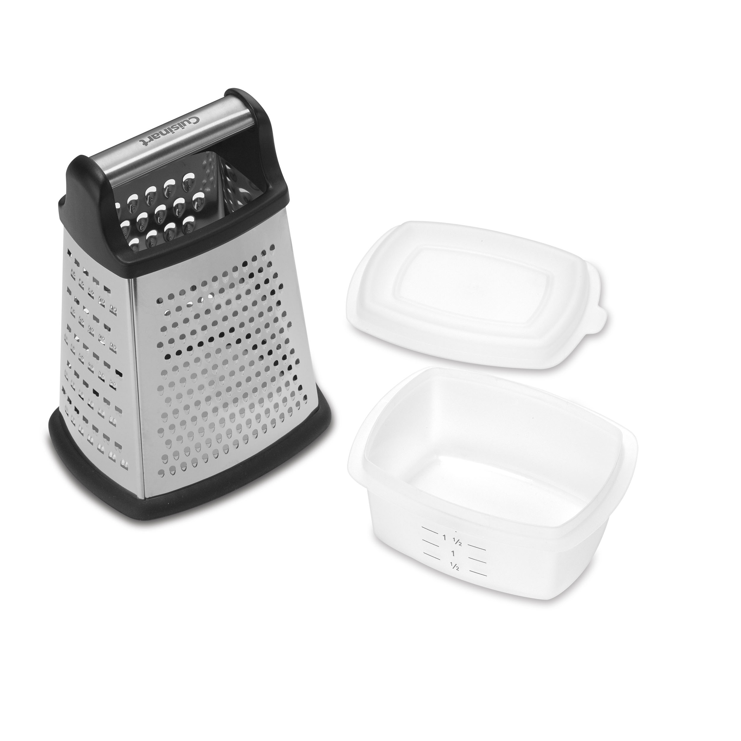 Cuisinart Stainless Steel Box Grater with Storage - Black/ Stainless