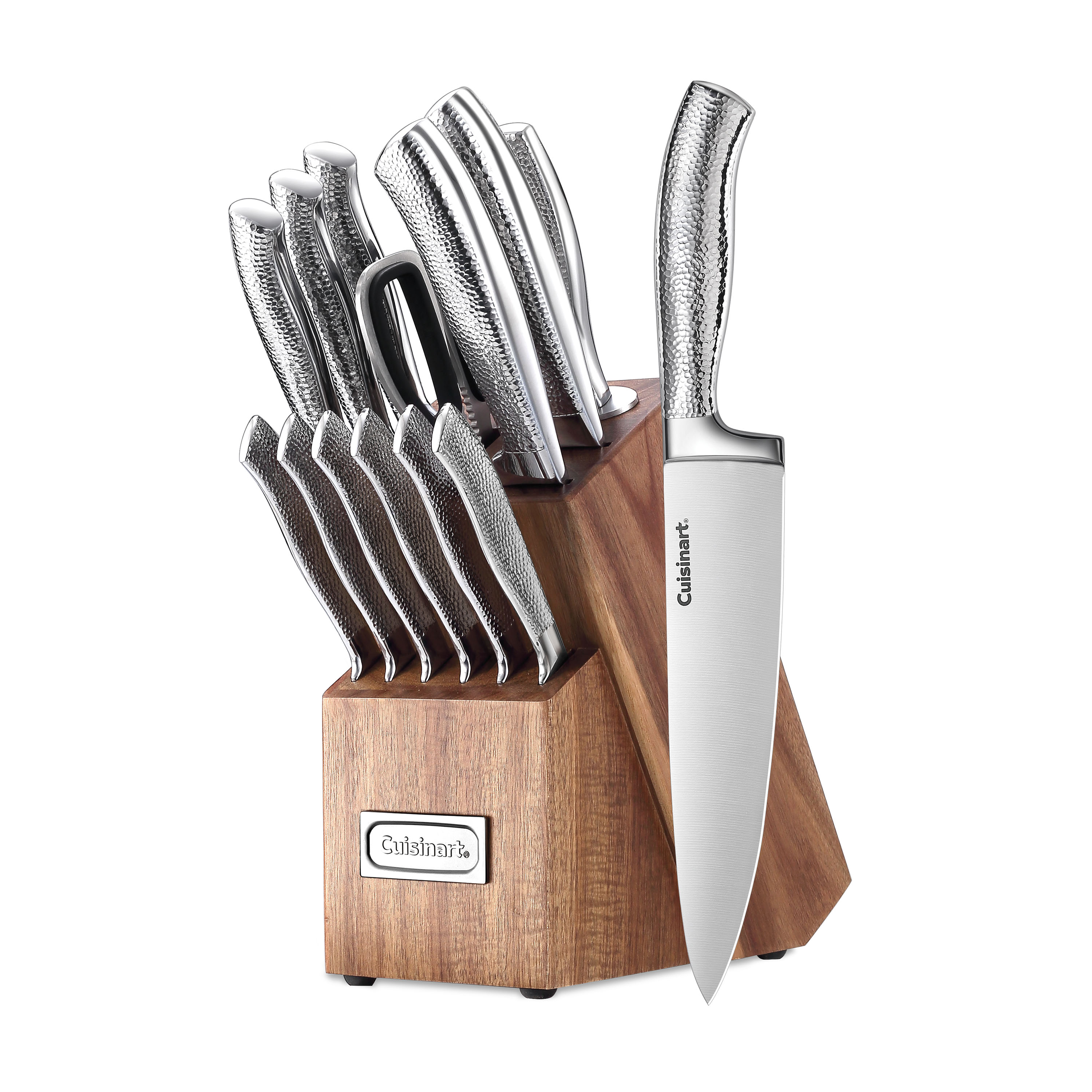 Cuisinart Soft Hammered 15-pc. Knife Block Set, One Size, Silver