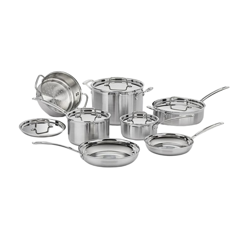 12-Pc MultiClad Pro Stainless Cookware Set - Cuisinart
