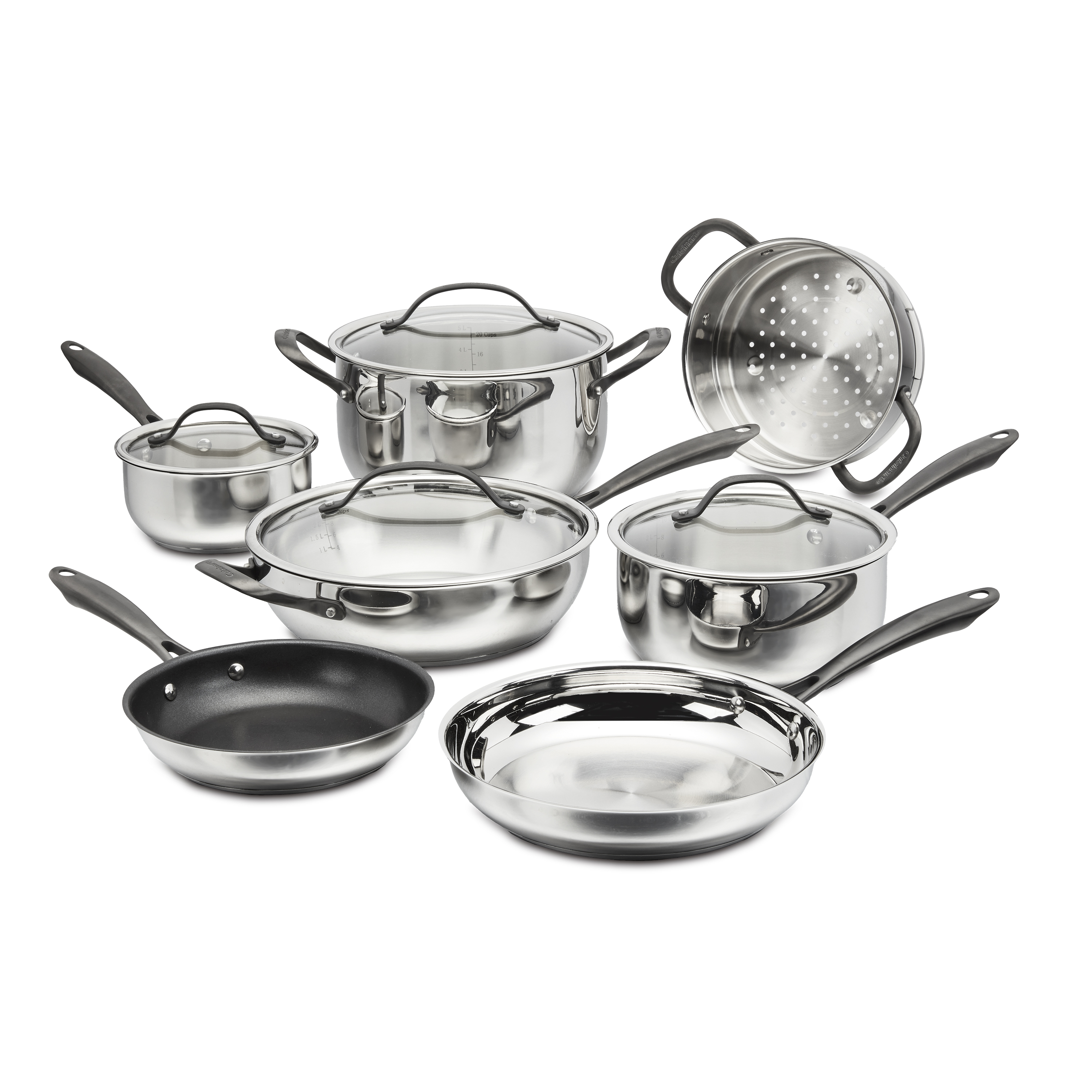 Cuisinart Radiant Pro Stainless with Brushed Titanium Finish Cookware Set, 11-Pc. - Stainless Steel