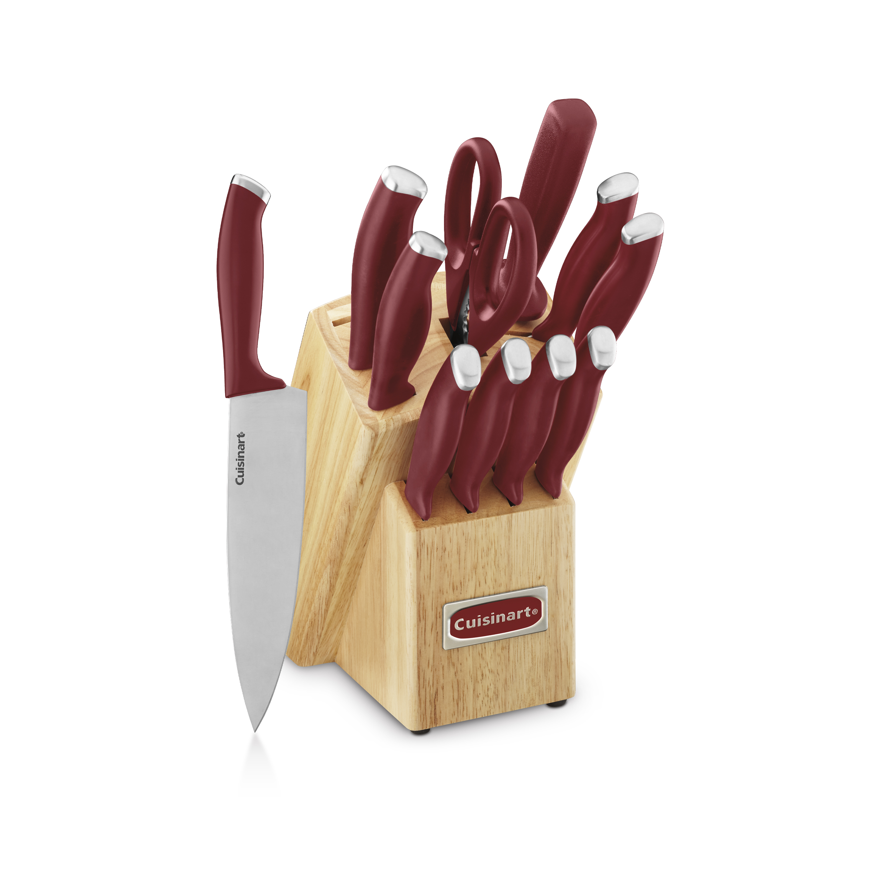 Cuisinart 12pc Color Pro Collection Knife Block Set, One Size, Red