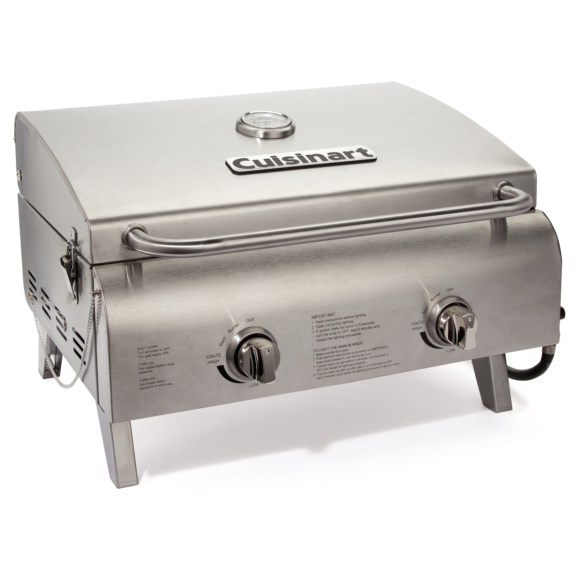 Chef's Style Stainless Tabletop Grill Cuisinart Portables