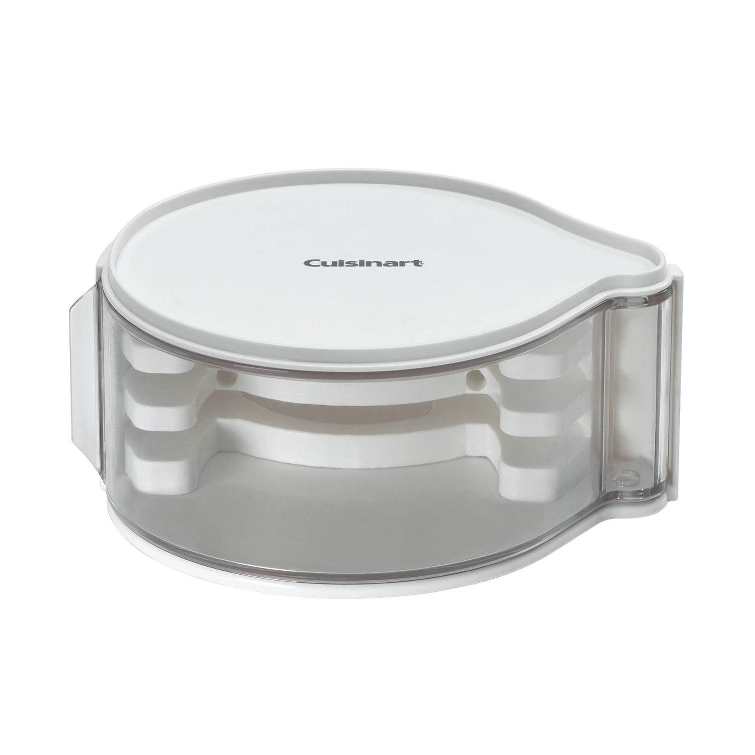 Cuisinart Food Processor Disc Holder - Stores 3 Discs, Clear Stackable Storage Box