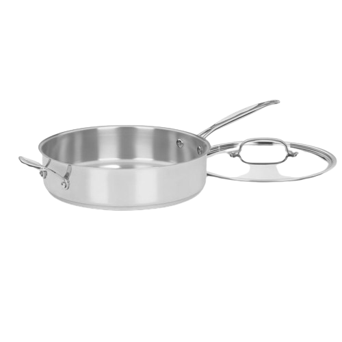 Chef's Classic™ Stainless 5.5 Quart Sauté Pan with Helper Handle & Cover - Cuisinart