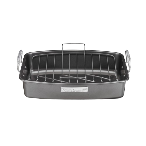 Roasting And Lasagna Pans 17" x 13" Nonstick Roaster with V-Rack - Cuisinart