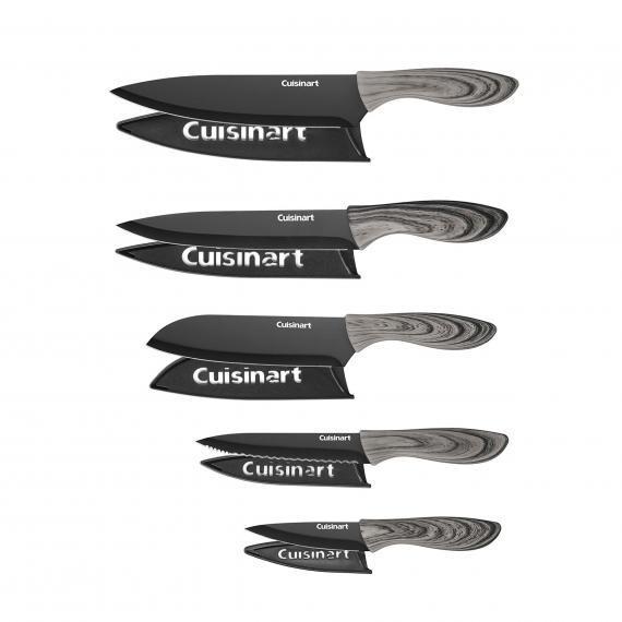 Cuisinart 10 Piece Ceramic Coated Knife Set - Faux Wood