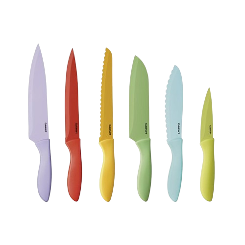 12 Piece Ceramic Coated Color Knife Set with Blade Guards - Cuisinart