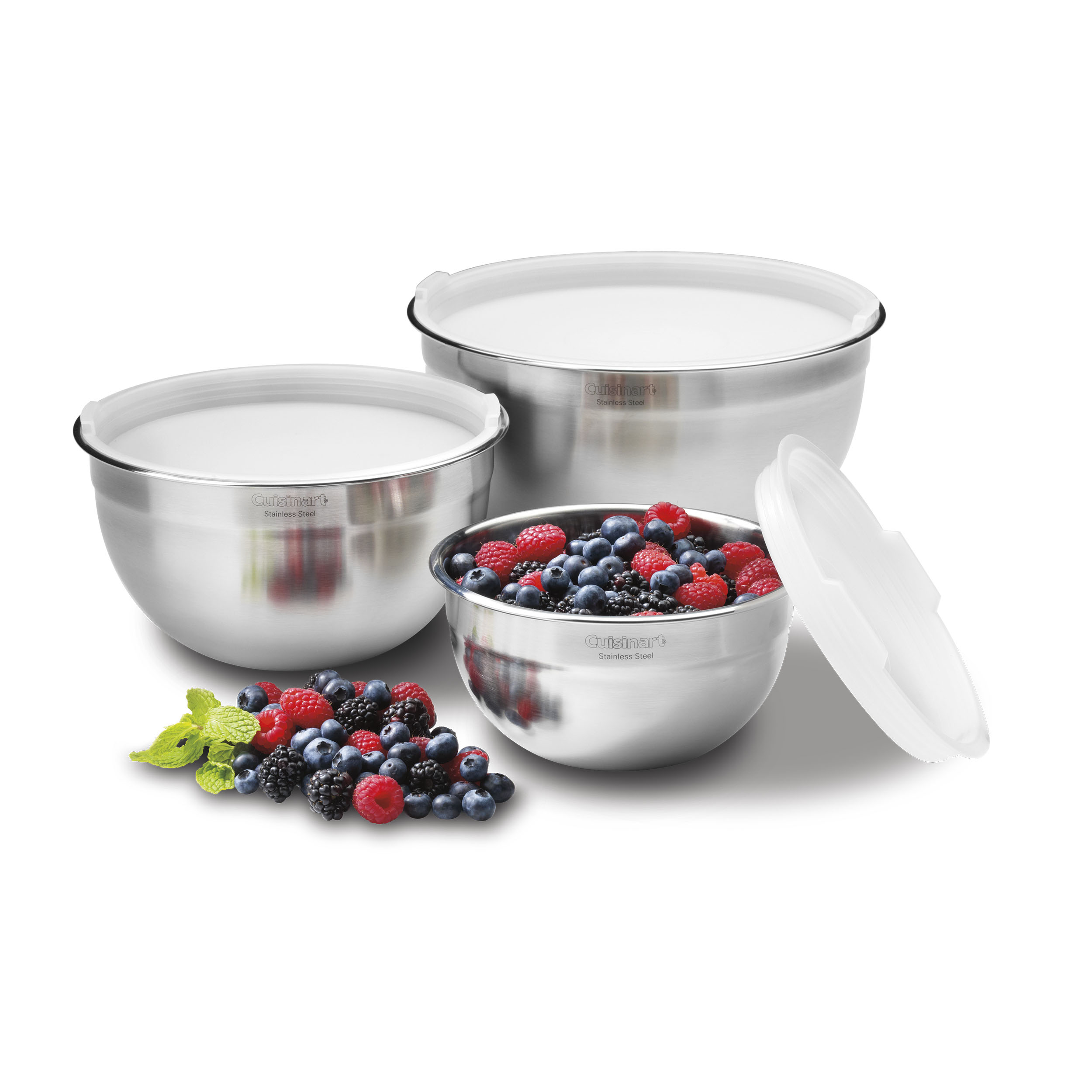 Cuisinart Stainless Steel Mixing Bowls with Lids
