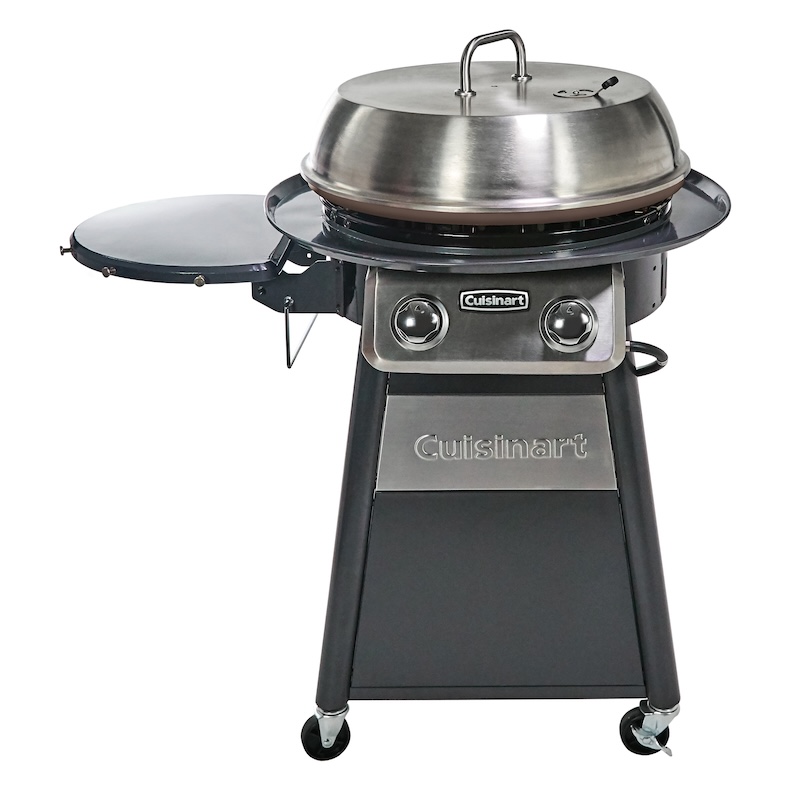 Round Flat Top Grill For Outdoor Kitchen 360° Griddle Cooking