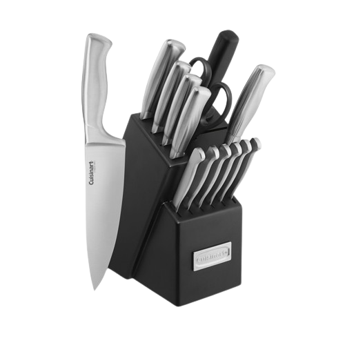 Cuisinart Stainless Steel Hollow Handle 15 Piece Knife Block Set