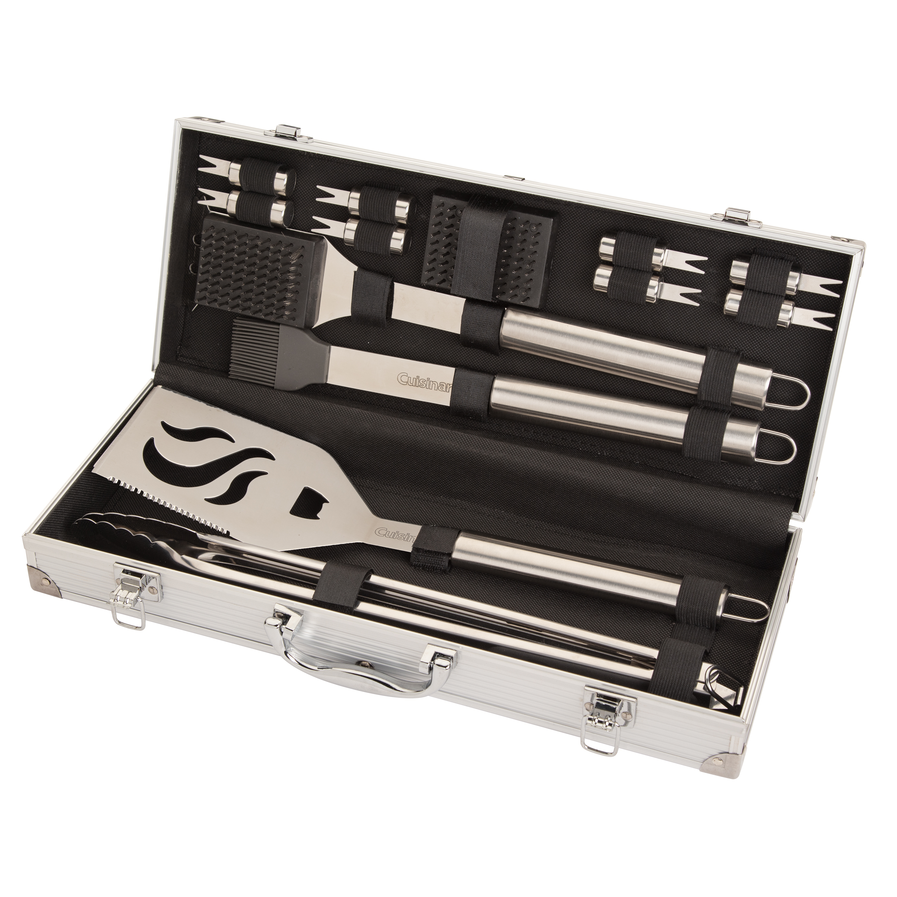Deluxe Stainless-Steel Grill Set (14-Piece) | Cuisinart Grilling Tools and Sets