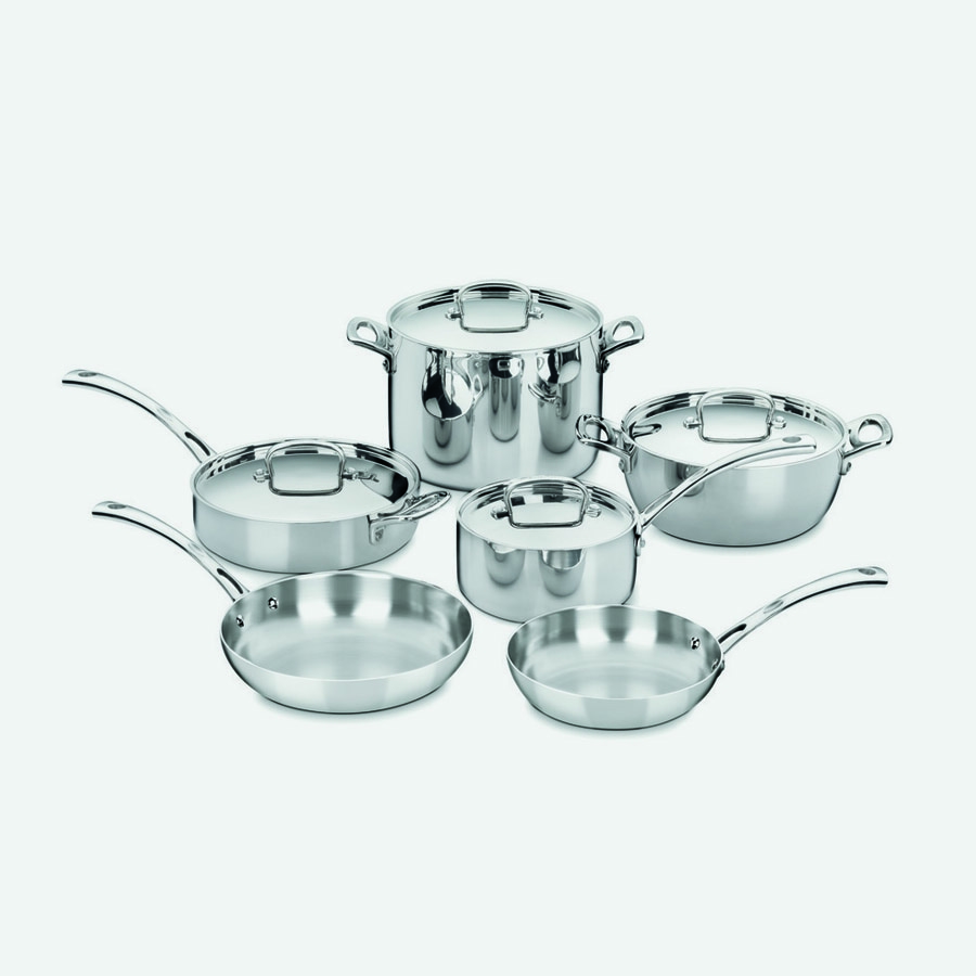 French Classic Tri-Ply Stainless Cookware 10 Piece Set